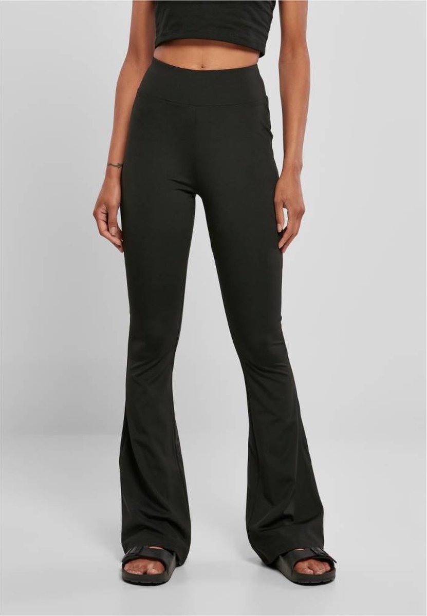 Urban Classics Recycled High Waist Flared Legging 5XL Zwart