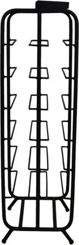 DanDiBo Wijnrek metaal zwart staand 96434 flessenrek 68 cm wijnhouder flessenhouder modern voor 20 flessen