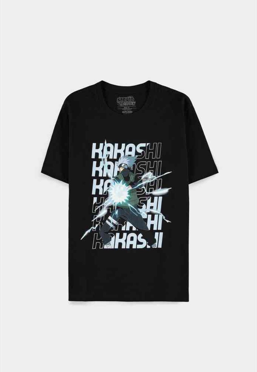 Naruto - Kakashi Heren T-shirt - S - Zwart