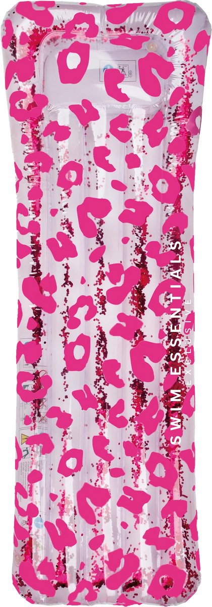 Swim Essentials Luchtbed Zwembad - Luxe - Neon Panterprint - 177 x 67 cm