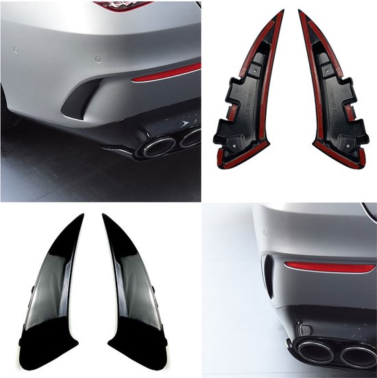 Foto: Amg design aero flaps zwart geschikt voor mercedes c118 cla klasse coupe amg line