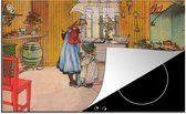 KitchenYeah® Inductie beschermer 80x52 cm - The kitchen from a home - Carl Larsson - Kookplaataccessoires - Afdekplaat voor kookplaat - Inductiebeschermer - Inductiemat - Inductieplaat mat