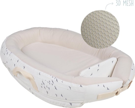 Product: Voksi babynestje Premium â€“ extra veilig â€“ baby - 0 tot 7 maanden â€“ White Flying, van het merk Voksi