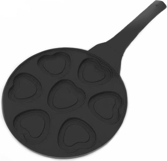 Crêpière - Pancake Maker - Poêle à crêpes en forme de cœur 7 trous -  Revêtement