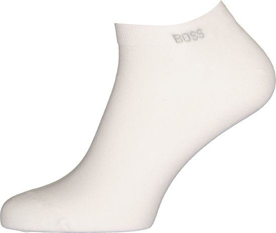 BOSS enkelsokken (2-pack) - heren sneaker sokken katoen - wit - Maat: 43-46