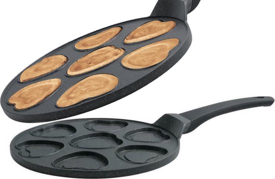 Cliste Crêpière Induction de forme coeur et ronde - Pan à crêpes - Poêle à  omelettes 