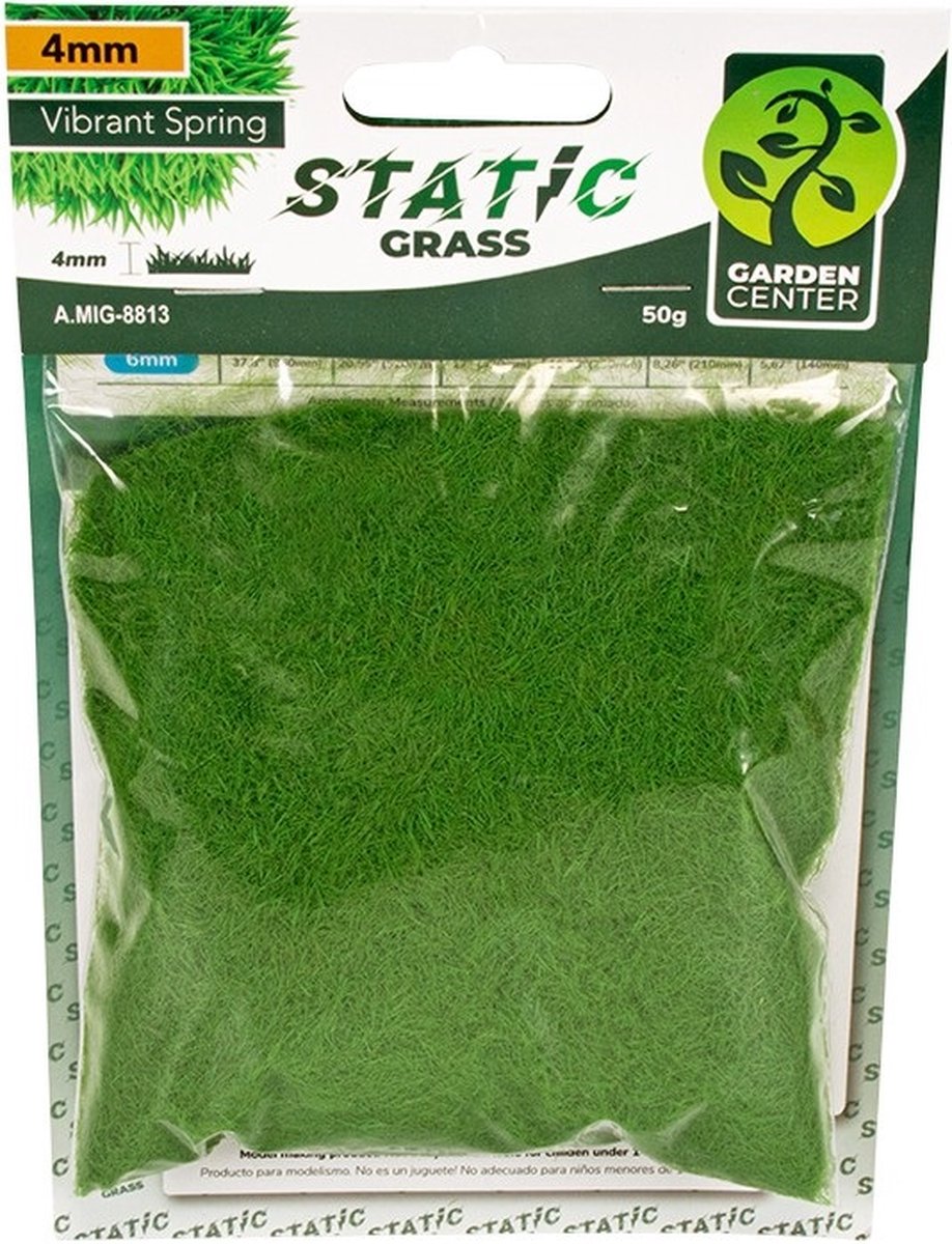 Bol.com AMMO by Mig Jimenez Modelbouwdecoratie - MIG 8812 Static Grass - Vibrant Spring - 2mm - 50gr. Kunstgroen aanbieding
