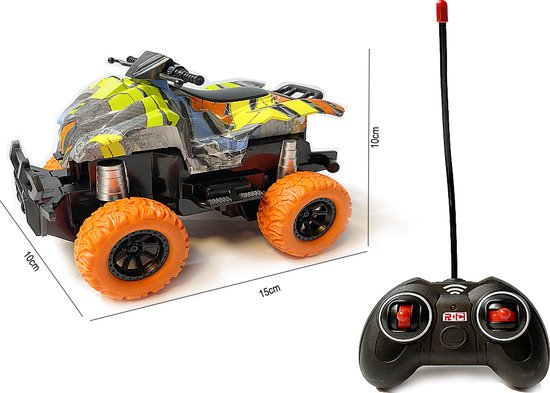 Rc quad - afstand bestuurbare speelgoed quad 1:28 - rock crawler - Storm off-road Quad