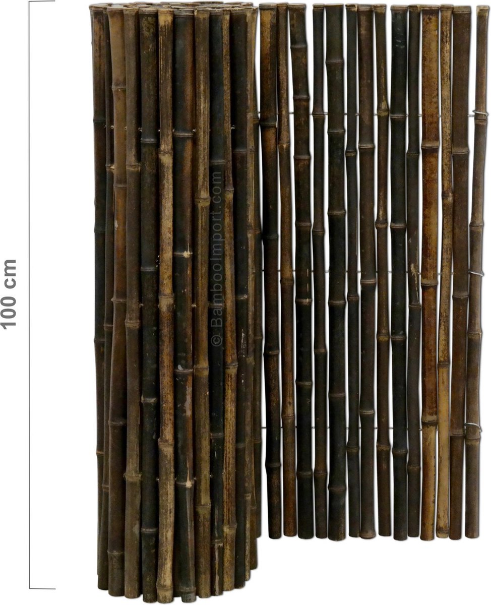 Bamboo Import Europe Bamboemat Regular Zwart 180 x 100 cm