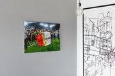 Feyenoord Canvas "Road to Tirana" (60 x 40 cm) - Unieke Canvas Wall Art Poster - Hoge Kwaliteit HP inkt