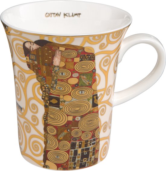 Foto: Goebel gustav klimt koffie thee mok de vervulling beker porselein 400ml met echt goud