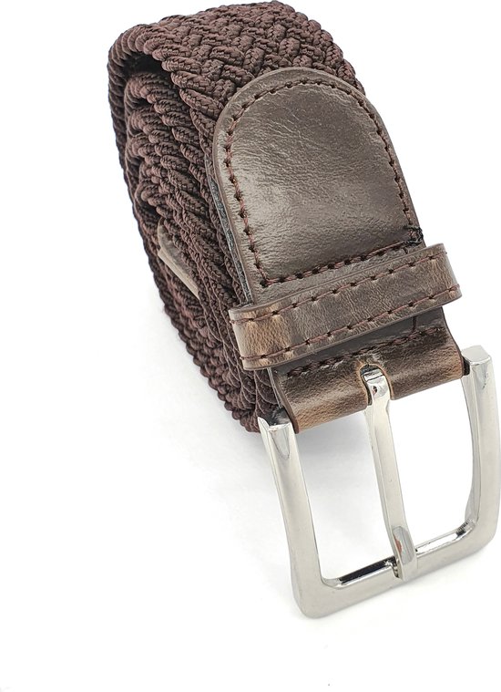 Lot de 2 - Ceinture élastique Ceinture extensible Ceinture tressée Ceinture tressée Ceinture élastique - Unisexe - Couleur - Marron - Grijs
