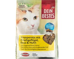 Dein Bestes katten Droogvoer, knapperige mix met vers vlees, eend & kip, 1.000 g