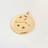 Sterrenbeeld 14k Vergulde hanger - Constellation 14k Gold Plated Pendant - Aries/Ram