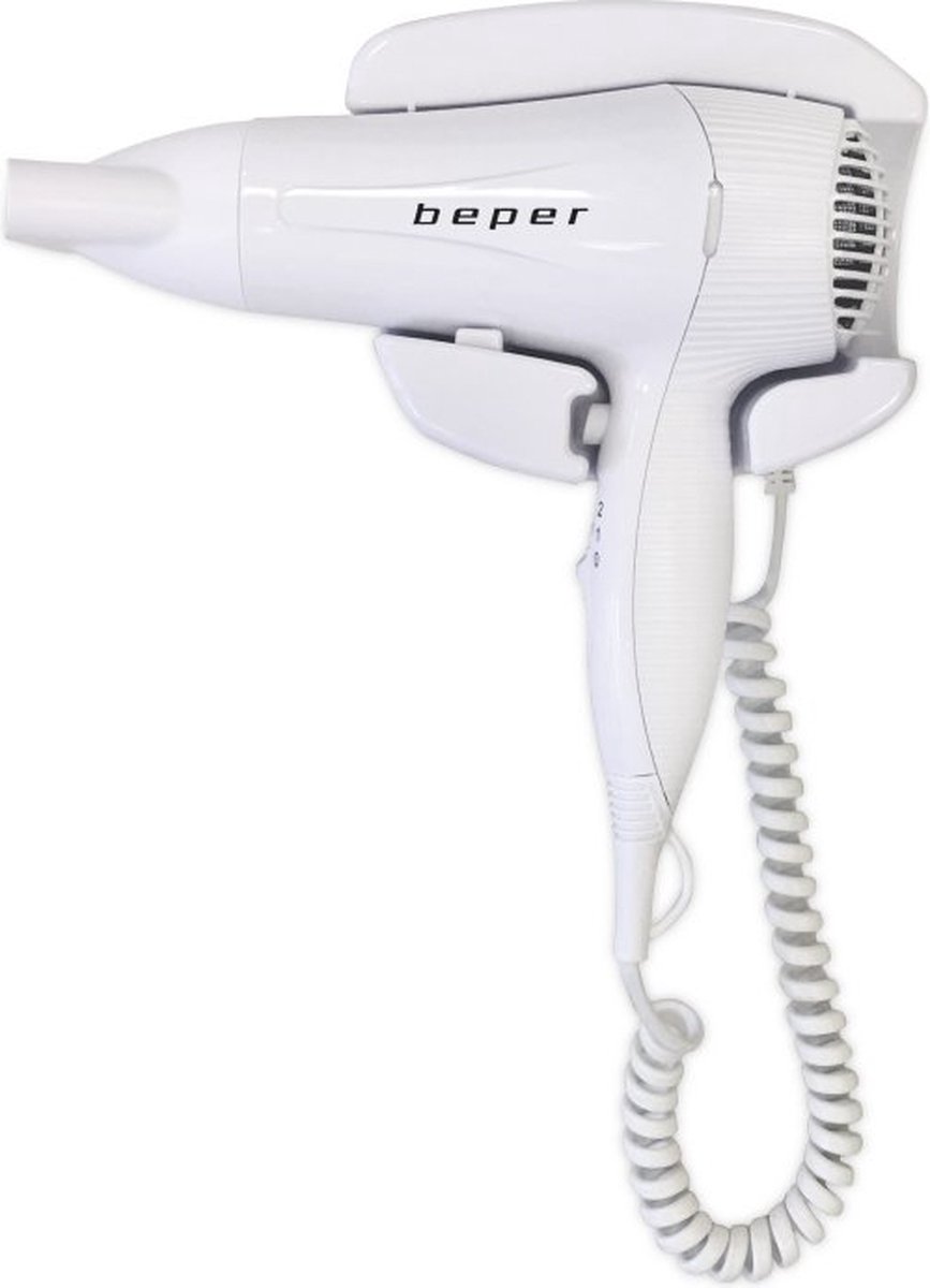 Beper - 40.490, Haardroger hotel compact wandmontage 2000W, wit