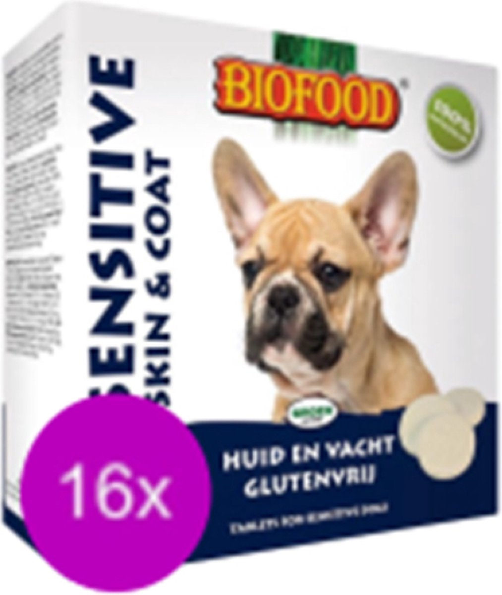 16x Biofood Hondensnoepjes Sensitive  - Hondensnack - 55 snoepjes per verpakking