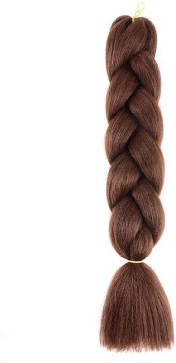 bruin - vlecht - nephaar - invlechten - 60cm - bruin in vlecht hair - braid