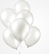Wit paarlemoer metallic ballonnen  50 stuks - 12 inch.