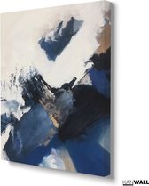 Luxe Canvas Schilderij Abstract Blue | 100x150 | Woonkamer | Slaapkamer | Kantoor | Muziek | Design | Art | Modern | ** 2CM DIK! **