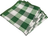 Serviettes à grande carreaux, vert 40 x 40 (lot de 6) (sans repassage) - vichy - pique-nique