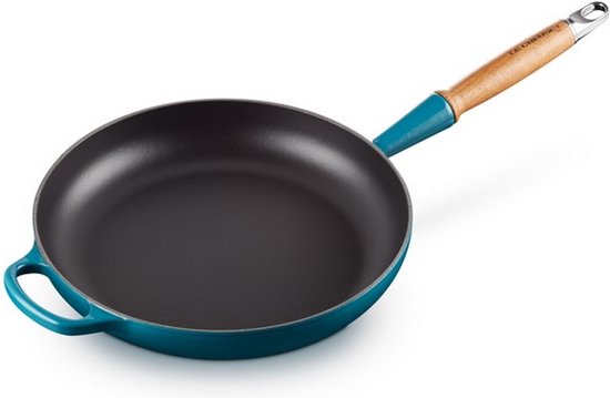 Le Creuset Koekenpan Signature - Deap Teal - ø 28 cm / 2.6 liter - geëmailleerde anti-aanbaklaag