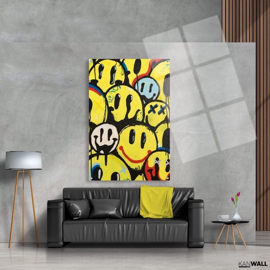Luxe Plexiglas Schilderij Smile | 60x90 | Woonkamer | Slaapkamer | Kantoor | Muziek | Design | Art | Modern | ** 5MM DIK**