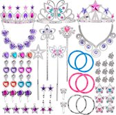 Allerion Prinsessen Verkleed Accessoires Set  – 50-Delig –Prinsessen Verkleedkleren – Sieraden