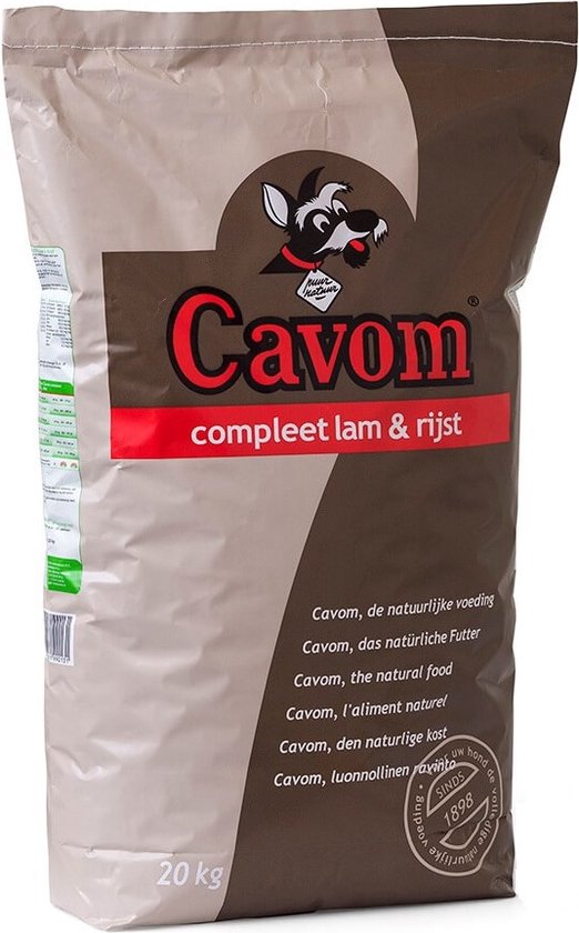 Cavom Compleet - Hondenvoer - Lam & Rijst - 20kg