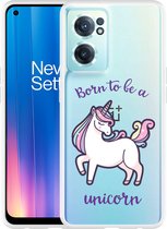 OnePlus Nord CE2 Hoesje Born to be a Unicorn - Designed by Cazy