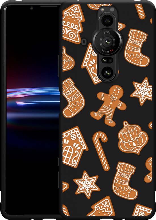 Sony Xperia ProI Hoesje Zwart Christmas Cookies Designed by Cazy bol