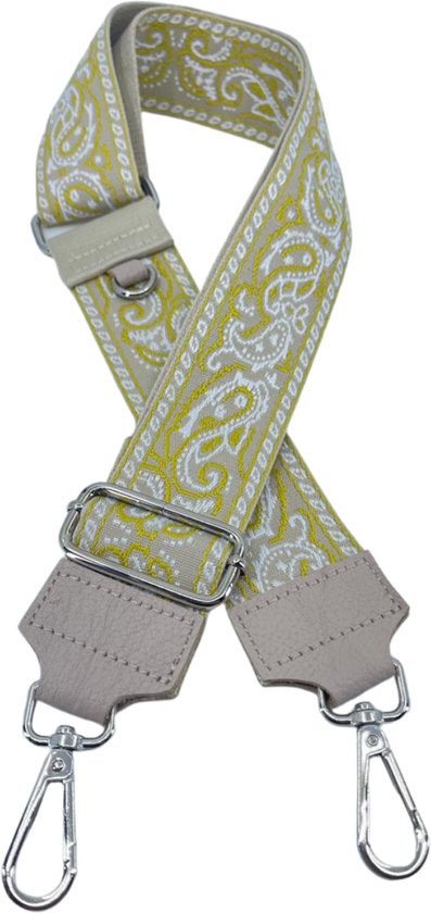 Schoudertas band - Hengsel - Bag strap - Fabric straps - Boho - Chique - Chic - Minimalistische lijnen in geel