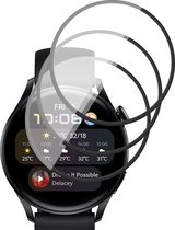Screenprotector geschikt voor Huawei Watch 3 - PET Glasfolie Full Screen Protector - 3 Stuks