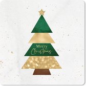 Muismat XXL - Bureau onderlegger - Bureau mat - Kerst - Spreuken - Kerstboom - Merry Christmas - Quotes - 40x40 cm - XXL muismat