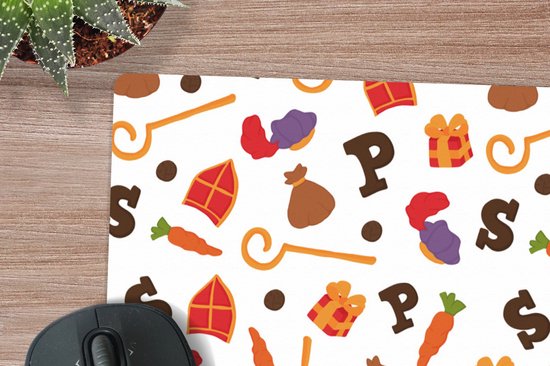 Muismat XXL 90x45 cm - Bureau onderlegger - Bureau mat Sinterklaas Decoratie - Sinterklaas - Sint - Kinderen - Jongens - Meisjes - Kind - Bureaumat - Gaming mousepad xl - Bureaulegger groot - Computer deskmat