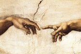 Michelangelo Buonarroti - Hand of God The Creation of Adam Sistine Chapel, Hand van God De schepping van Adam Sixtijnse Kapel Canvas Print