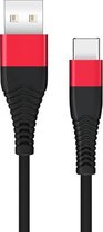 DrPhone SL03 USB-C Type C Gevlochten Kabel - 3A - Oplaadkabel Data Sync en Snel opladen - High Speed