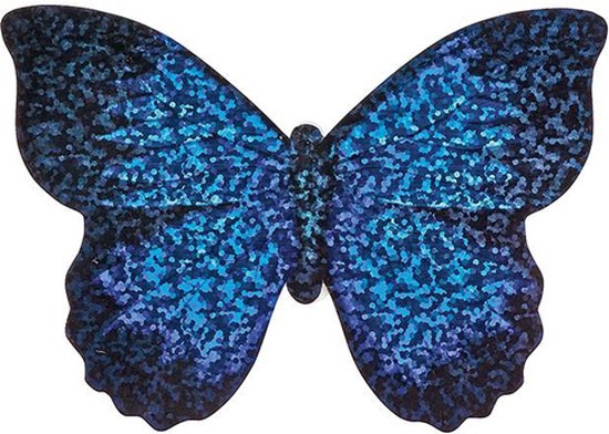 Mini-vlieger Vlinder Glitters Blauw - 10x7cm