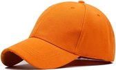 Baseball cap - 6 panelen - Oranje - Pet - Katoen - Baseballcap - Verstelbaar - Unisex - Petten - Cap