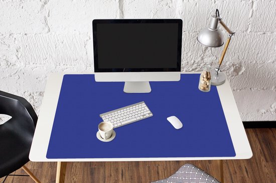 Mouse pad xxl - Tapis de souris Jeux - Blauw - Uni - Tapis de souris Gaming - Tapis de souris - 120x80 cm - Sous-main