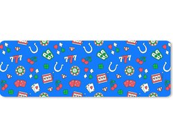 Muismat XXL 90x30 cm - Bureau onderlegger - Bureau mat Patronen - Casino - Gokkast - Poker - Bureaumat - Gaming mousepad xl - Bureaulegger groot - Computer deskmat