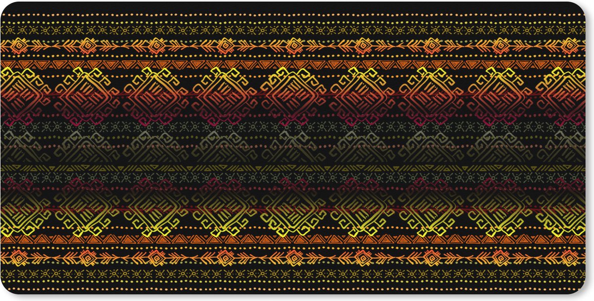 Muismat XXL 120x60 cm - Bureau onderlegger - Bureau mat Afrika - Patronen - Abstract - Bureaumat - Gaming mousepad xl - Bureaulegger groot - Computer deskmat