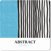 Tapis de souris XXL - Sous-main - Tapis de bureau - Blauw - Zwart - Wit - Abstrait - 40x40 cm - Tapis de souris XXL