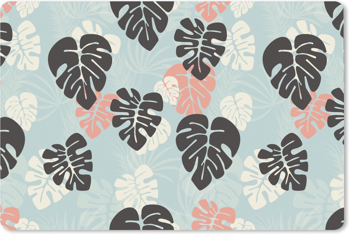 Muismat XXL 120x80 cm - Bureau onderlegger - Bureau mat Bladeren - Monstera - Hawaii - Patronen - Bureaumat - Gaming mousepad xl - Bureaulegger groot - Computer deskmat