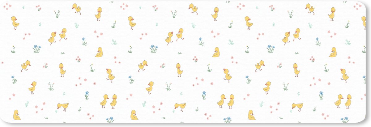 Muismat XXL - Bureau onderlegger - Bureau mat - Eend - Baby - Dieren - 90x30 cm - XXL muismat