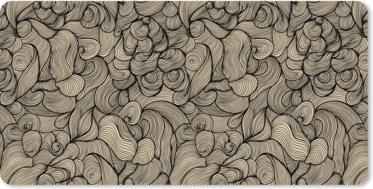 Muismat XXL 120x60 cm - Bureau onderlegger - Bureau mat Abstract - Lijn - Patronen - Bureaumat - Gaming mousepad xl - Bureaulegger groot - Computer deskmat