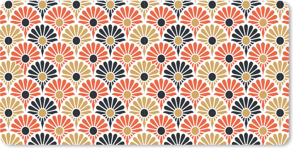 Muismat XXL 90x45 cm - Bureau onderlegger - Bureau mat Bloemen - Japan - Patronen - Bureaumat - Gaming mousepad xl - Bureaulegger groot - Computer deskmat