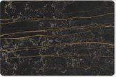 Tapis de souris XXL - Sous-main - Tapis de bureau - Marbre - Zwart - Or - Veine - 120x80 cm - Tapis de souris XXL