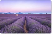 Muismat XXL - Bureau onderlegger - Bureau mat - Lavendelveld tijdens zonsondergang in Zuid-Frankrijk - 90x60 cm - XXL muismat