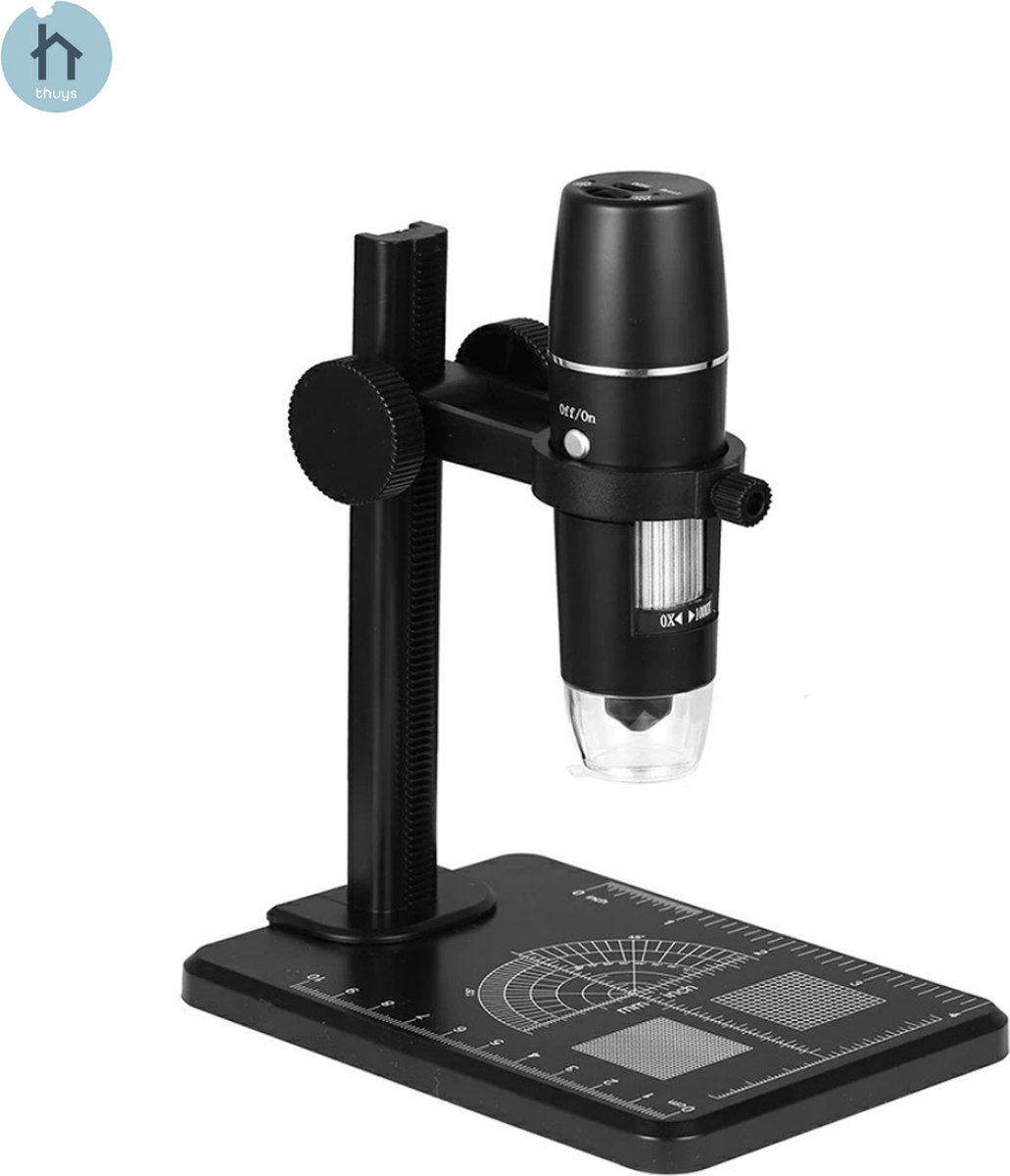 Thuys Microscoop - Microscoop Voor Kinderen - Microscoop Digitaal - Telefoon Verbinding - Draadloos - 1000x Zoom - Videoverbinding