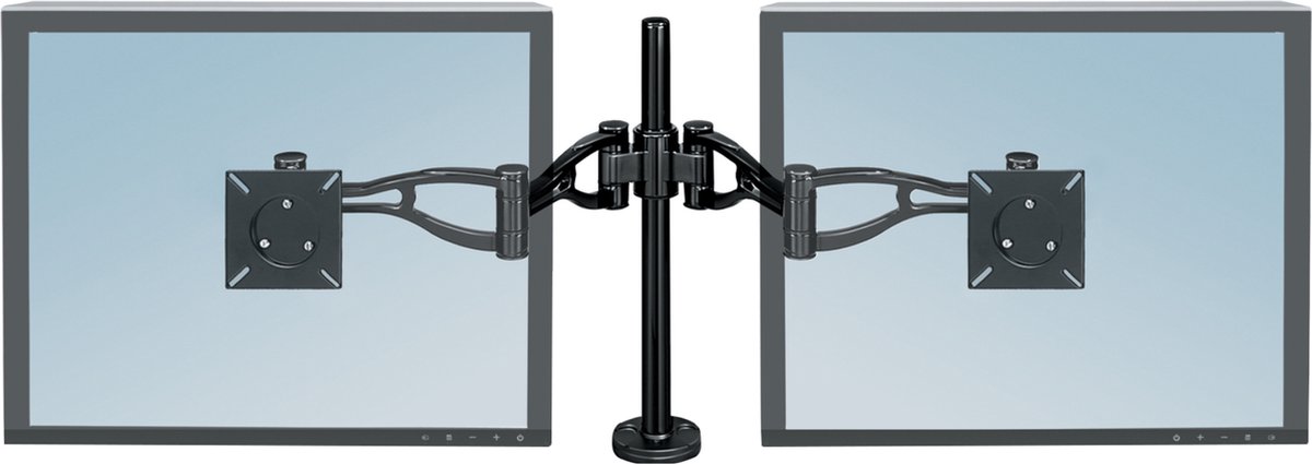 Fellowes Vista Monitor arm dubbel voor 2 schermen - verstelbaar - zwart